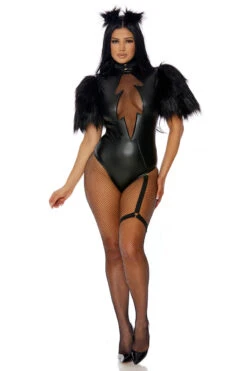 Forplay Nine Lives Sexy Cat Costume -3 Wish Sexy Shop FP552957 black front 1