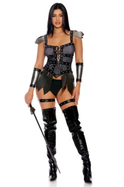Forplay Ancient Warrior Queen Costume -3 Wish Sexy Shop FP553124 gunmetal front 1