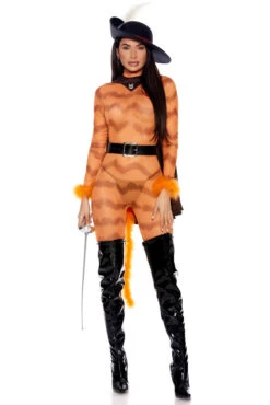 Forplay Ninth Life Cartoon Cat Costume -3 Wish Sexy Shop FP553133 orange front 1