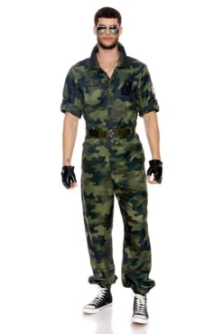 Forplay Men's Combat Ready Costume -3 Wish Sexy Shop FP553214 green front 1