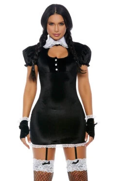 Forplay Plus Size Woman Crush Wednesday Costume 5 Forplay Plus Size Woman Crush Wednesday Costume -3 Wish Sexy Shop FP559618X black front 2
