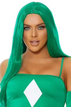 Forplay Straight Green Wig