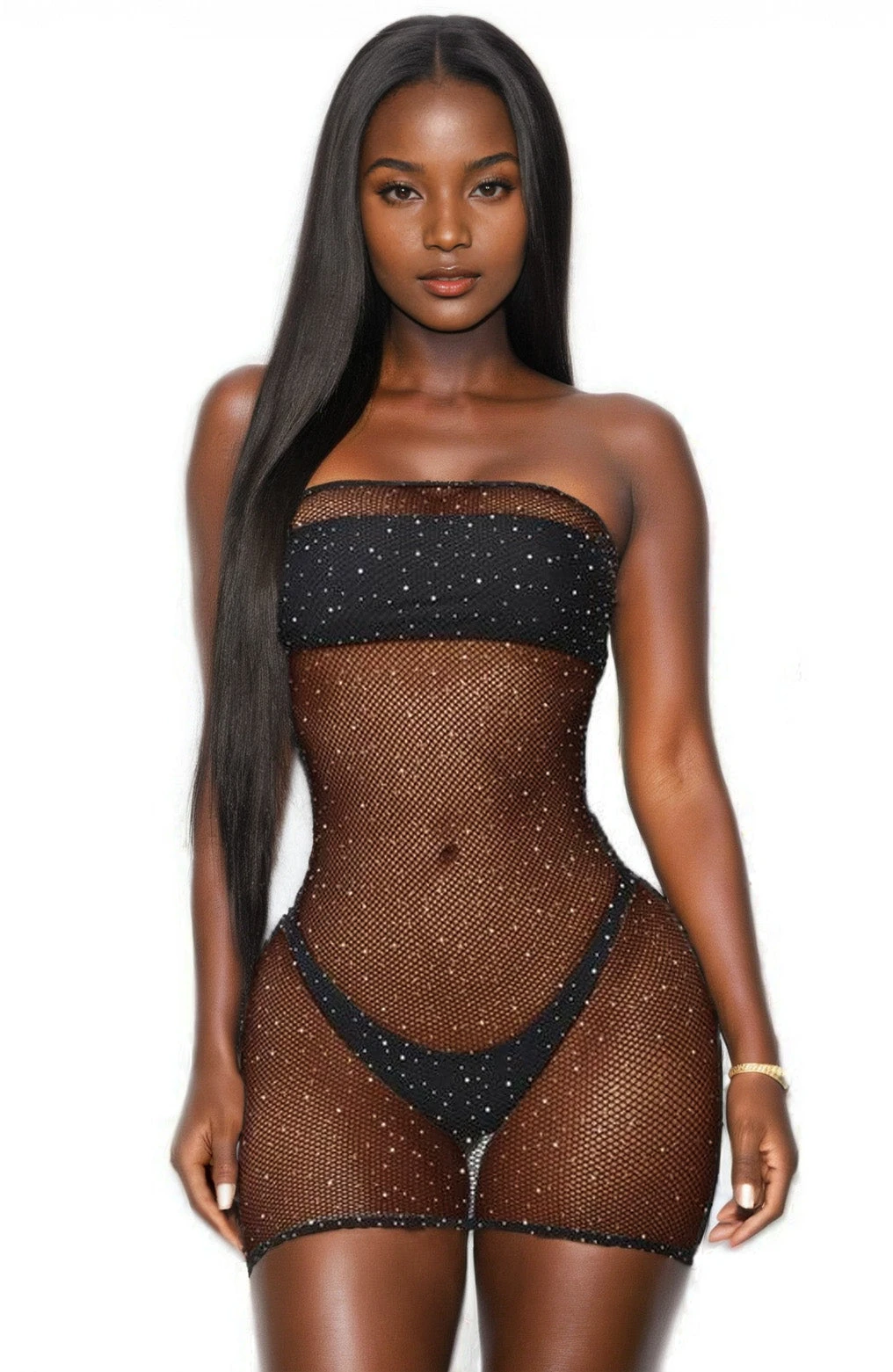 Strapless Mesh Chemise 1 Strapless Mesh Chemise