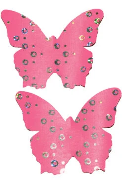 Sparkly Pink Butterfly Nipple Pasties