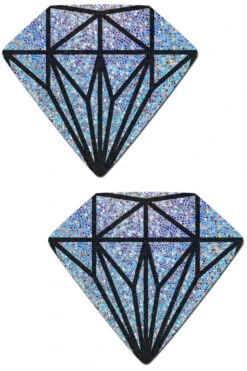 Silver Diamond Shaped Nipple Pasties