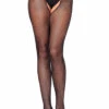 LEG AVENUE Plus Size Crotchless Fishnet Curvy Pantyhose