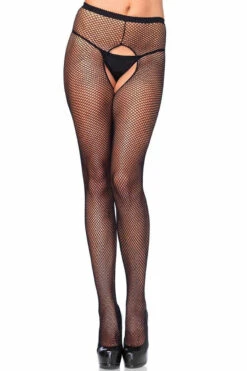 LEG AVENUE Plus Size Crotchless Fishnet Curvy Pantyhose