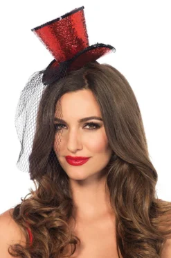LEG AVENUE Mini Glitter Top Hat