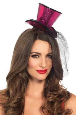 LEG AVENUE Mini Glitter Top Hat -3 Wish Sexy Shop L2063 Glitter Top Hat c 07381