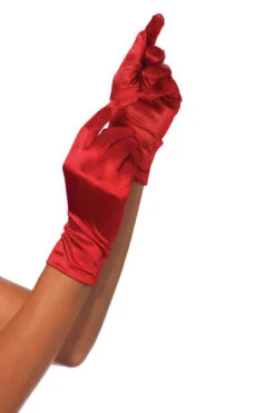 LEG AVENUE Satin Wrist Length Gloves