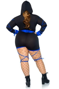 LEG AVENUE Plus Size Dragon Ninja Costume -3 Wish Sexy Shop L85401X BlackBlue Back