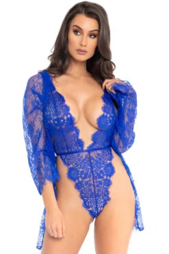 LEG AVENUE Lace Teddy And Robe Set 25 LEG AVENUE Lace Teddy And Robe Set -3 Wish Sexy Shop L86112 01 035 front 03729