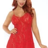 LEG AVENUE Rose Lace Flair Chemise
