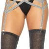 LEG AVENUE Lurex Garter Belt