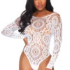 LEG AVENUE Crochet Lace Teddy
