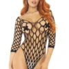 LEG AVENUE Pothole Fishnet Bodysuit