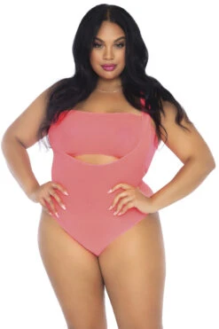 LEG AVENUE Plus Size Bandeau Top And Bodysuit Set -3 Wish Sexy Shop L89261X 03 233 90807