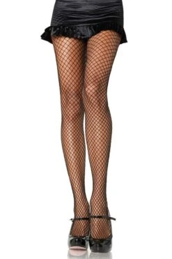 LEG AVENUE Plus Size Industrial Net Pantyhose -3 Wish Sexy Shop L9003 Industrial Net Pantyhose Black 10483