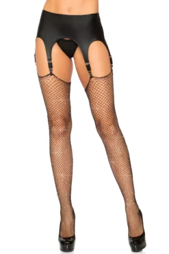 LEG AVENUE Raw Edge Rhinestone Fishnets