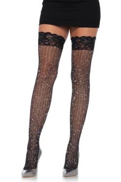 LEG AVENUE Cable Knit Thigh Highs