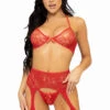 LEG AVENUE Opposites Attract Bra And Panty Set