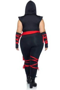 LEG AVENUE Plus Size Deadly Ninja Costume With Face Mask -3 Wish Sexy Shop LA85087X back 011 96537
