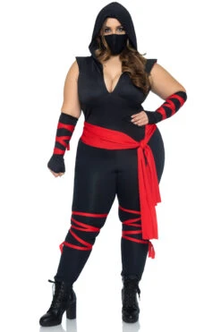 LEG AVENUE Plus Size Deadly Ninja Costume With Face Mask