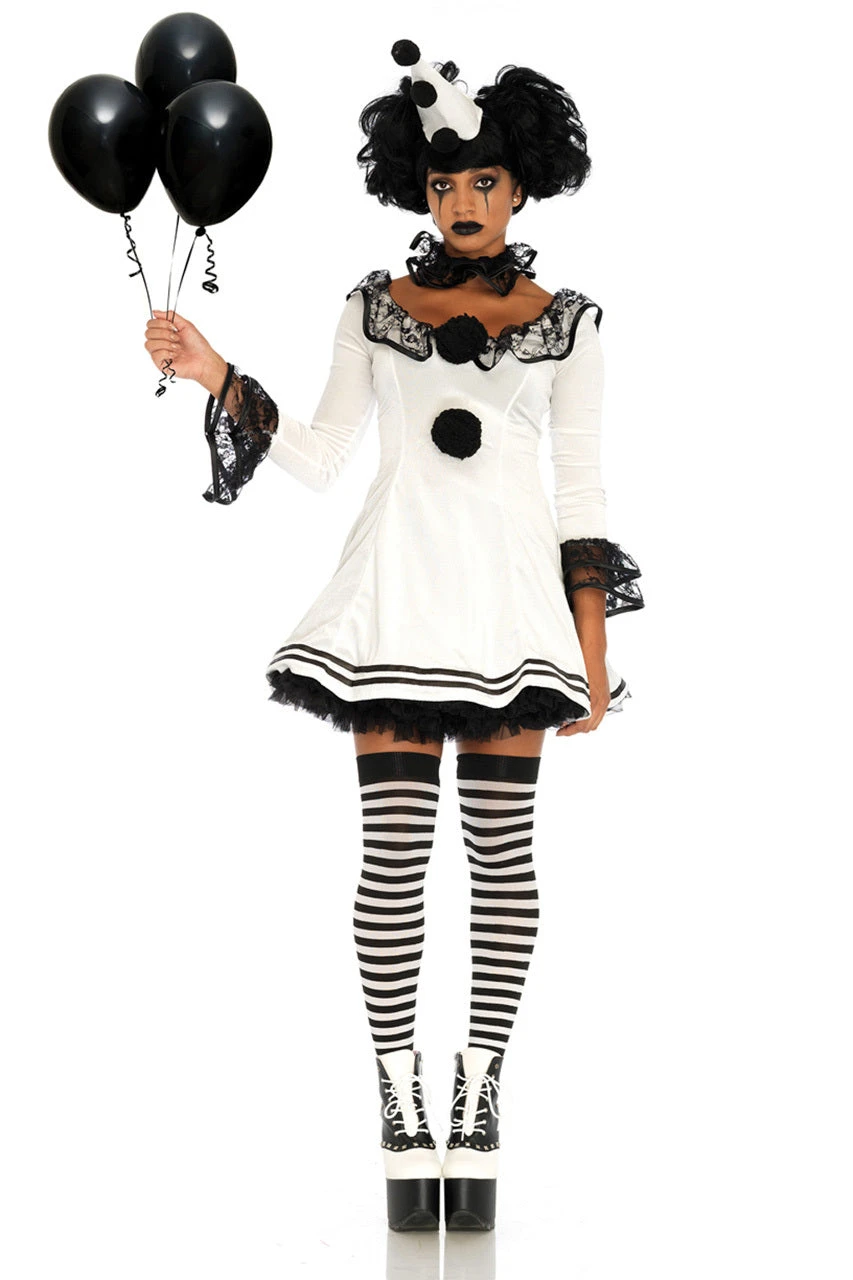 LEG AVENUE Black And White Clown Costume 3 LEG AVENUE Black And White Clown Costume - Image 3