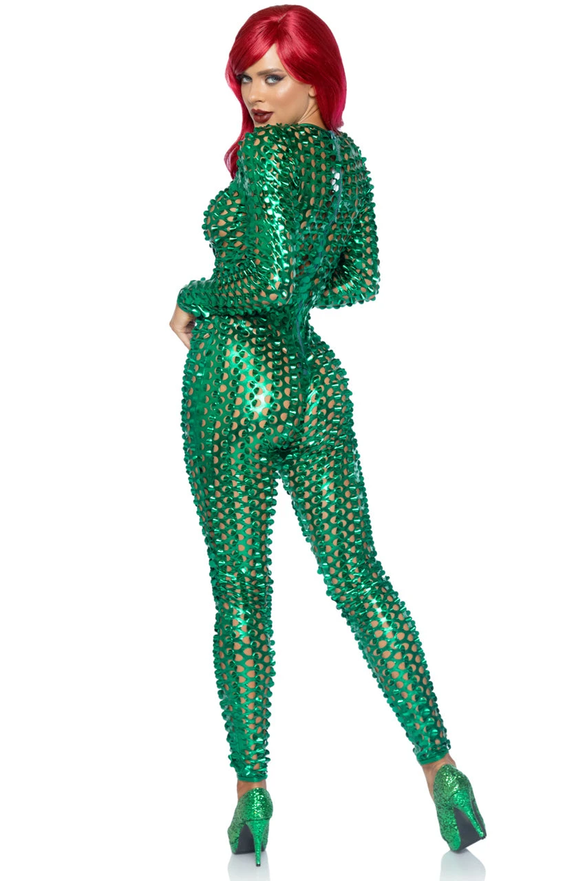 LEG AVENUE Laser Cut Metallic Catsuit Costume 9 LEG AVENUE Laser Cut Metallic Catsuit Costume - Image 9
