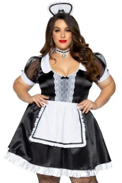 LEG AVENUE Plus Size French Maid Costume -3 Wish Sexy Shop LA86922X 01 007 2 55907 5631f428 e39a 4637 9b6a 4ab059a86816