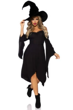 LEG AVENUE Cotton Gauze Costume Dress 14 LEG AVENUE Cotton Gauze Costume Dress -3 Wish Sexy Shop LA87117 Black Front 2