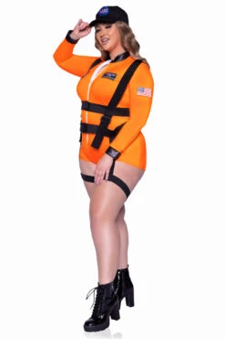 LEG AVENUE Plus Size Space Commander Costume 7 LEG AVENUE Plus Size Space Commander Costume -3 Wish Sexy Shop LA87128X Orange Front 4