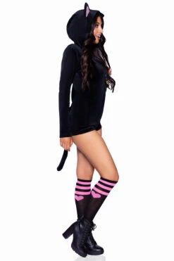 LEG AVENUE Comfy Cat Costume -3 Wish Sexy Shop LA87142 black front 2