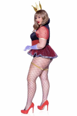 LEG AVENUE Plus Size Ravishing Red Queen Costume -3 Wish Sexy Shop LA87152X Black Red Front 2