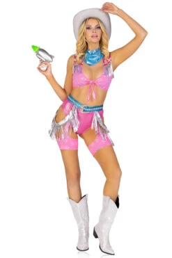 LEG AVENUE Pink Space Cowgirl Costume 5 LEG AVENUE Pink Space Cowgirl Costume -3 Wish Sexy Shop LA87178 multicolor front 1