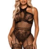LEG AVENUE Net And Lace Sheer Bodystocking