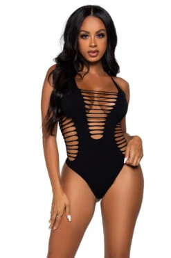 LEG AVENUE Seamless Shredded Teddy