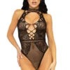 LEG AVENUE Bring The Heat Lace Bodysuit