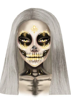 LEG AVENUE Sugar Skull Face Stickers -3 Wish Sexy Shop LAEye039 Skeleton 27084