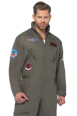 LEG AVENUE Top Gun Men's Flight Suit Costume