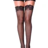 MUSIC LEGS Belle Femme Lace Top Fishnet Thigh Hi Stockings