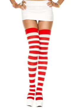 MUSIC LEGS Wide Striped Stockings