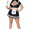 MUSIC LEGS Plus Size Oh La La Maid Costume