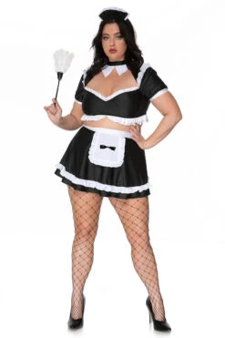MUSIC LEGS Plus Size Oh La La Maid Costume