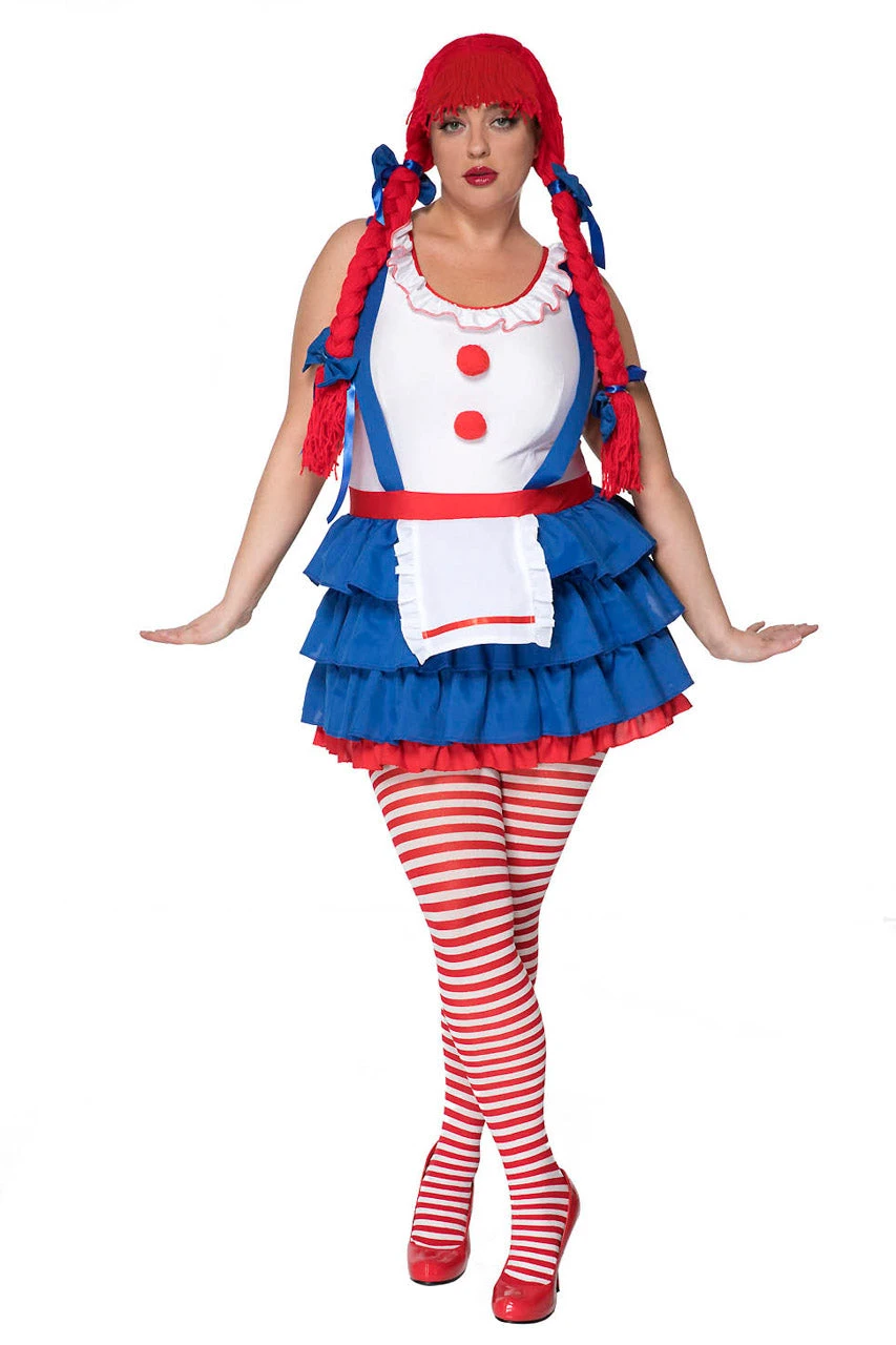 MUSIC LEGS Plus Size Raggedy Ann Costume 1 MUSIC LEGS Plus Size Raggedy Ann Costume