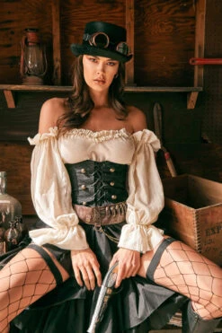 Steampunk Seductress Costume 11 Steampunk Seductress Costume -3 Wish Sexy Shop R5034 ED 3 98759