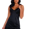 Satin Chemise With Ostrich Feather Trim