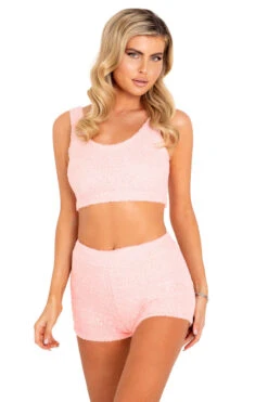 Cozy Fuzzy Short Set -3 Wish Sexy Shop RLI412 Pink