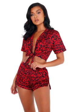 Leopard Heart Pajama Set