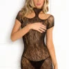 Rene Rofe Cold Shoulder Lace Chemise
